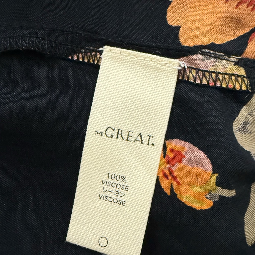 NWT The GREAT. The Frontier Floral Midi Skirt in Black & Light Brown Size S - Picture 12 of 16